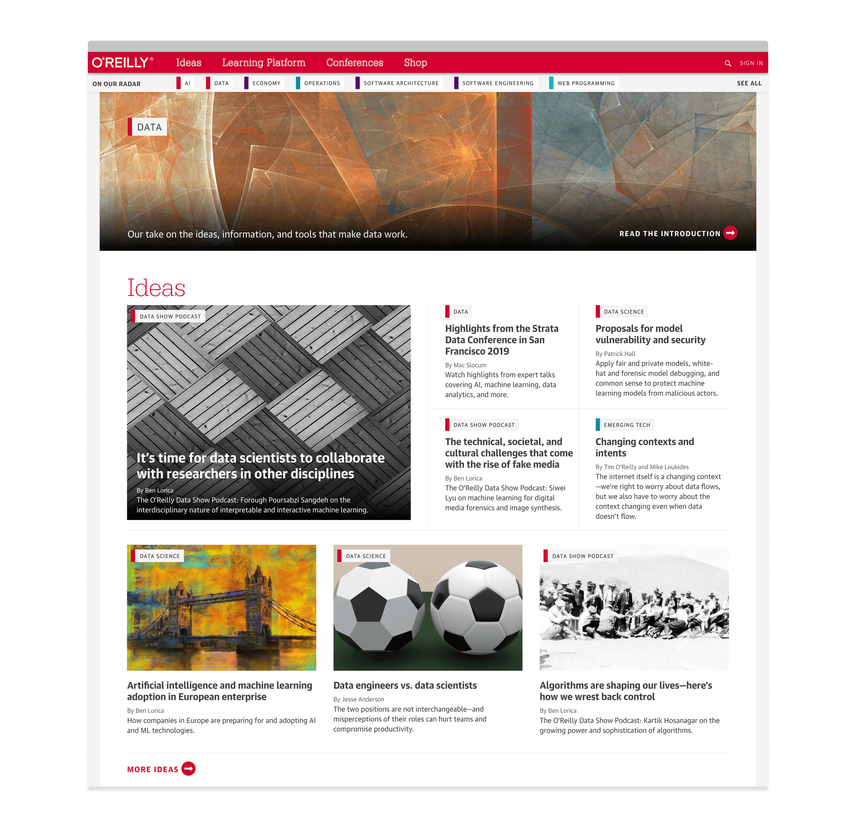 The new website launched with a curated set of topic pages.
