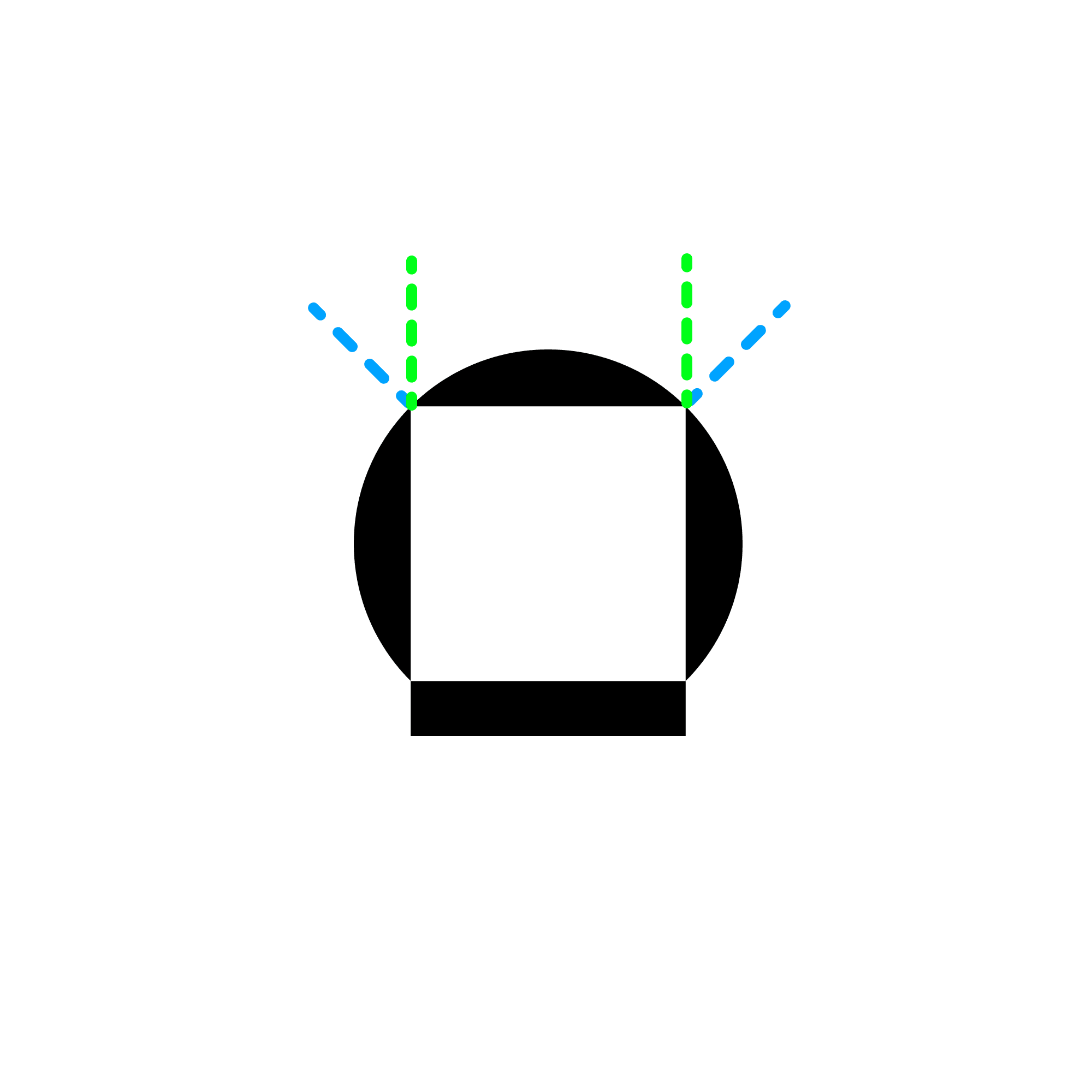 Blueprint of 'corner' helmet pattern.