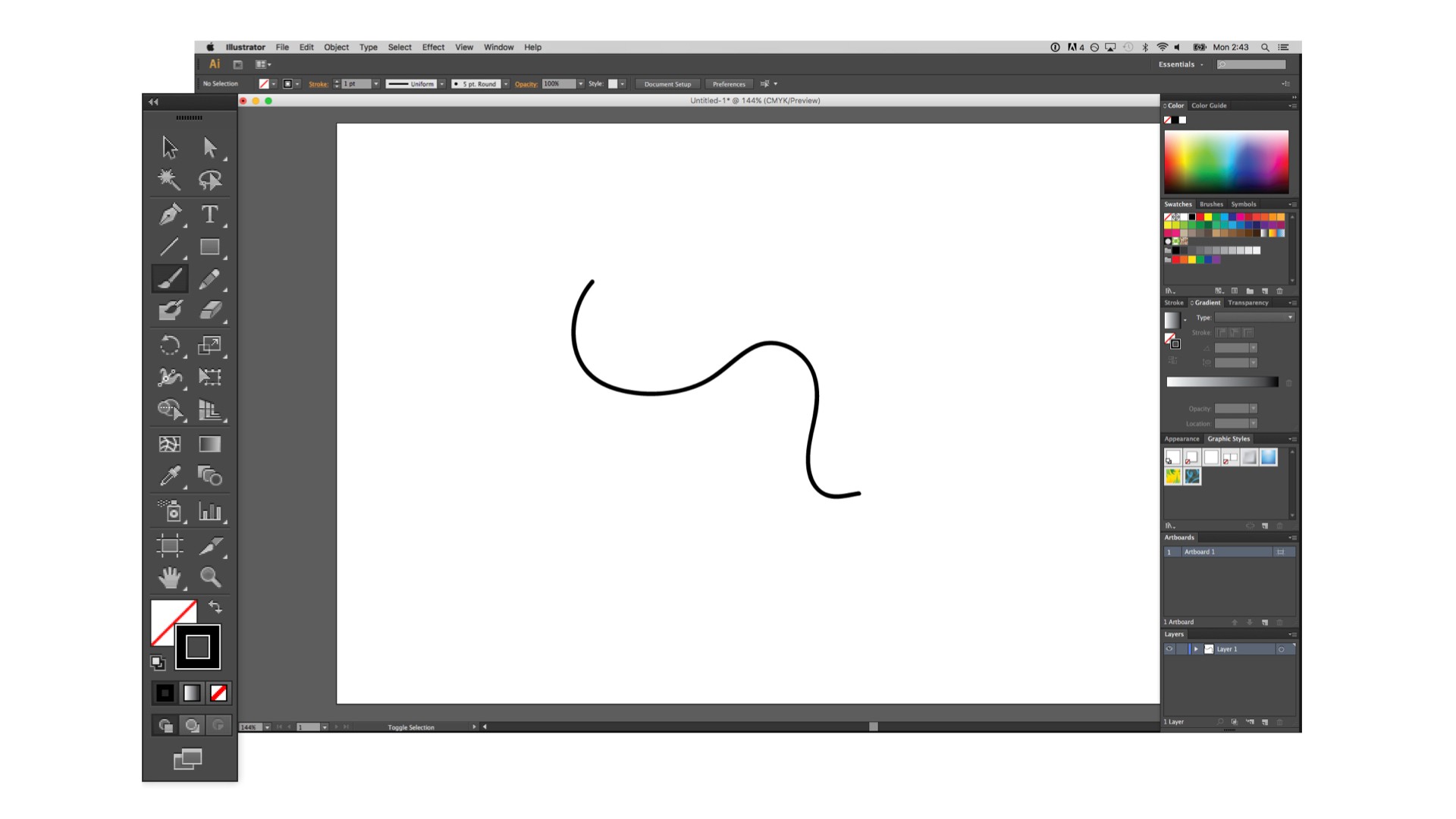 Screenshot of Photoshop program.