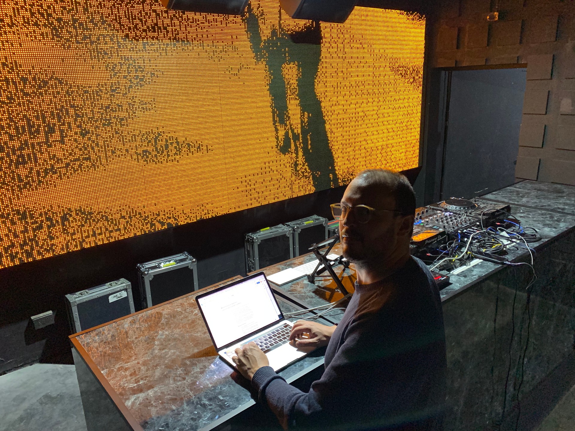 Martin working behind the scenes of the Noa Noa project.