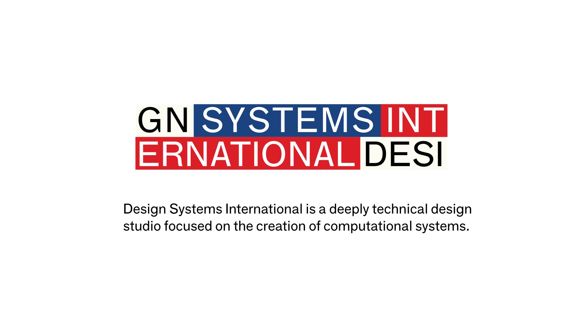 Logo of Design Systems International, Rune's newly founded studio.