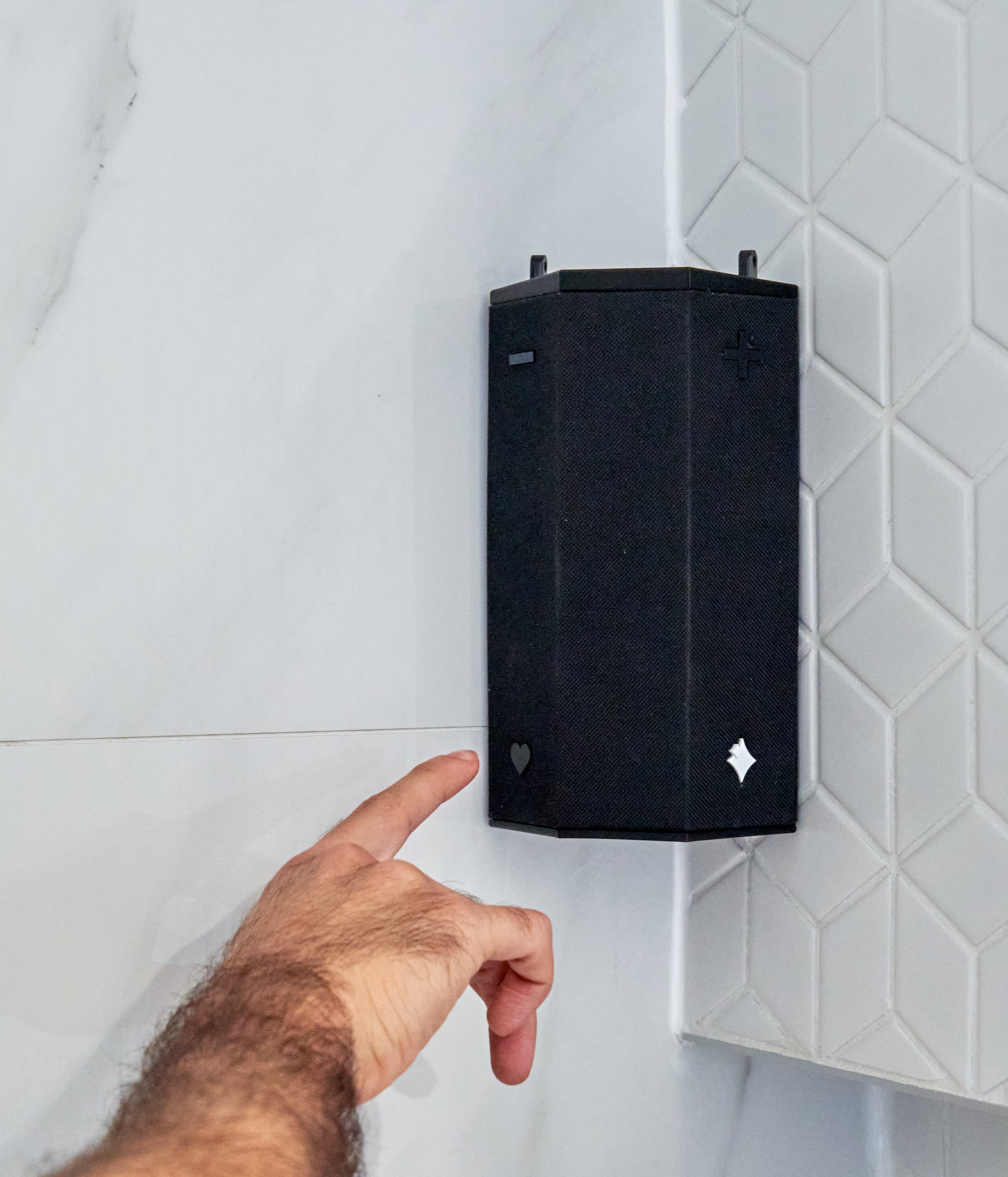 photograph still of shower speaker